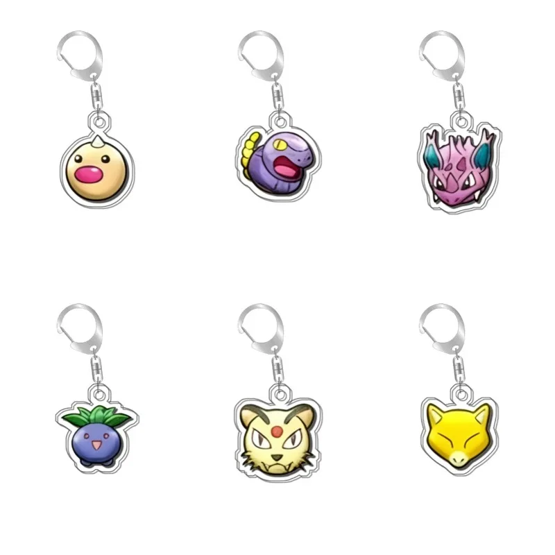 

Оригинальный акриловый брелок-подвеска ручной работы Chansey Ekans Nidorina Oddish Persian Abra в стиле милого мультяшного аниме, игрушка-подарок