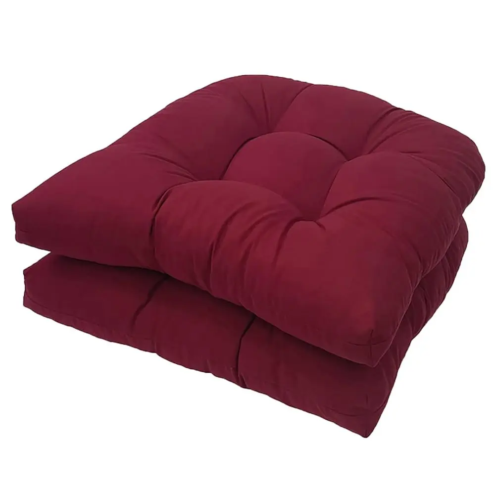 

Waterproof Chair Cushions Set Of 2 Outdoor,Tufted Thicken Weather And Fade Resistant Kitchen Seat Cushions,Patio Chair Pads For