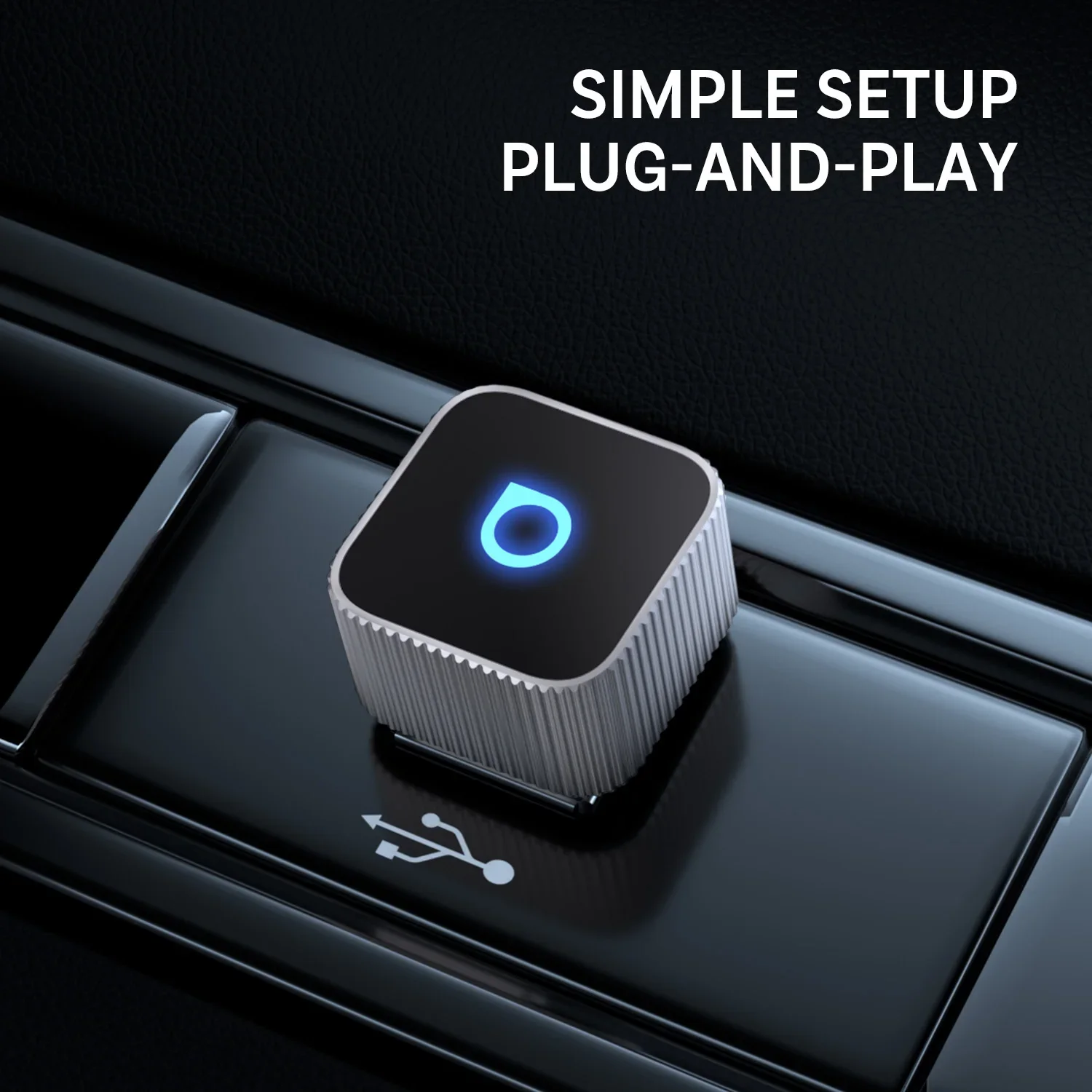 OTTOCAST Mini Slim Cube Wireless CarPlay Android Auto محول 2 في 1 USB AI ملحقات السيارة لشركة فولكس فاجن هافال أودي كيا بورش لكزس #5