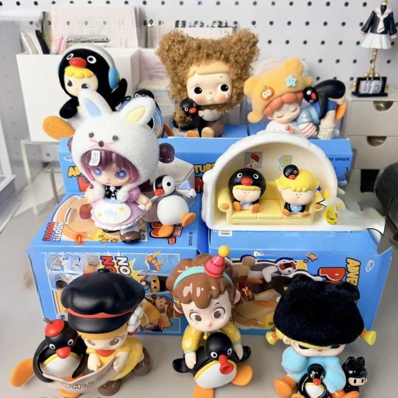 

Pingu Adventure with Pingu Blind Box Cute Pingu Anime Doll Mystery Box Surprise Bag Pendant Keychain Desktop Decor Gifts New