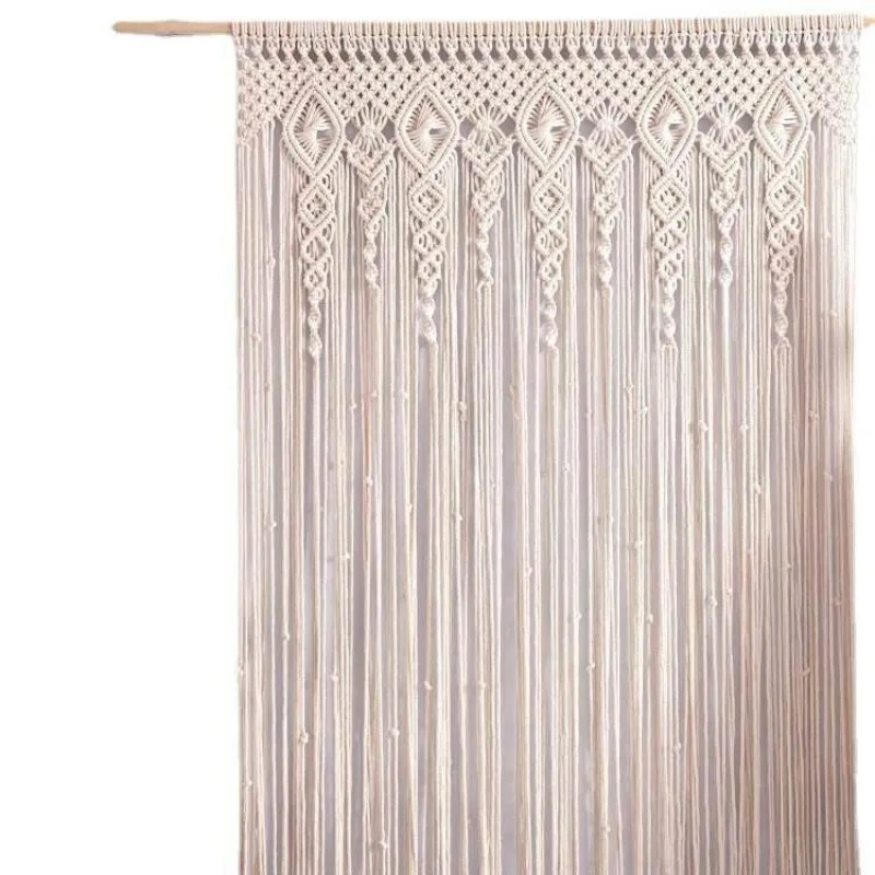 

Cotton rope fringed trim, hand-woven curtain tapestry