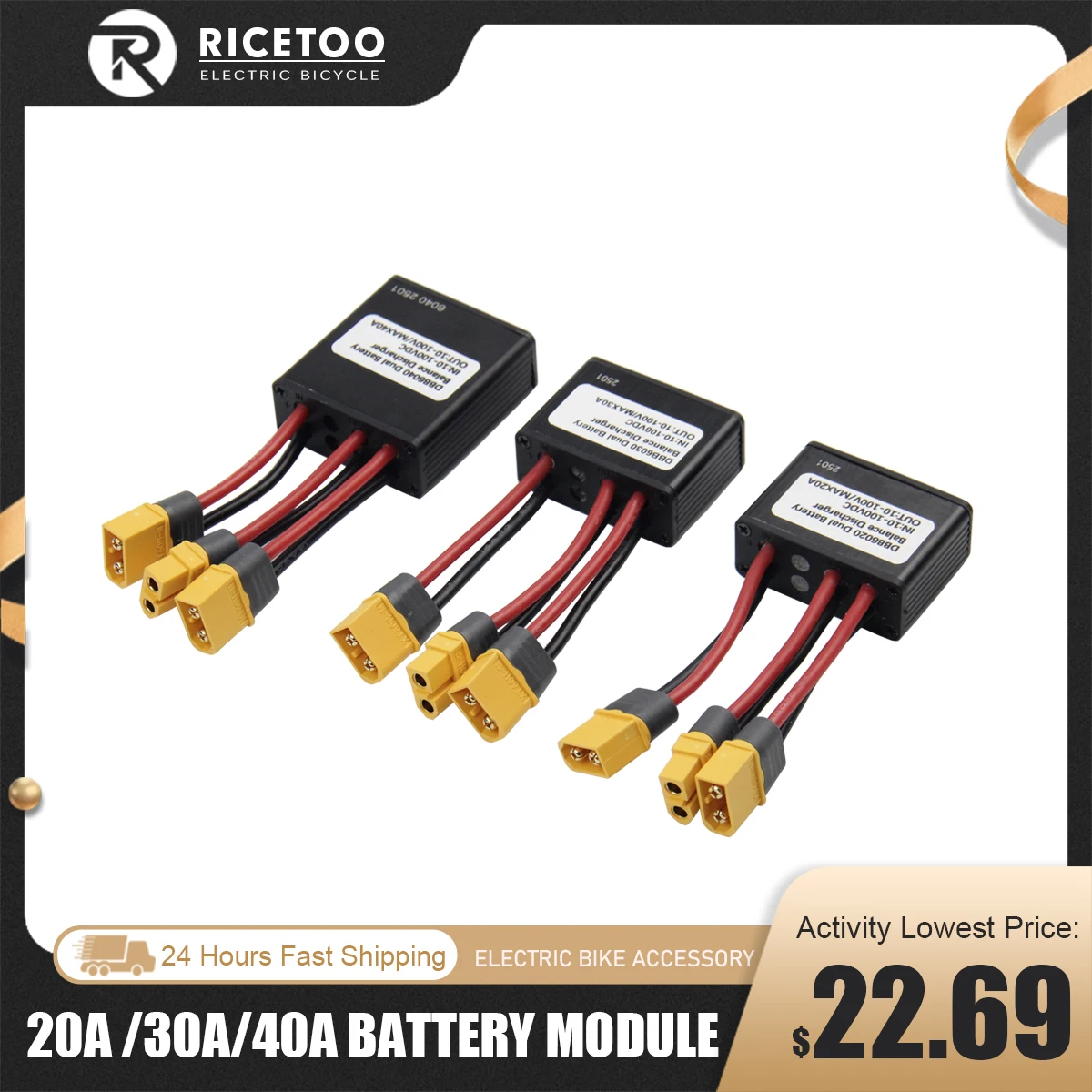 

Ebike Dual Battery Parallel Module 20A30A40A 10V-100V Dual Battery Discharge Converter Switcher Double Battery Connection Module