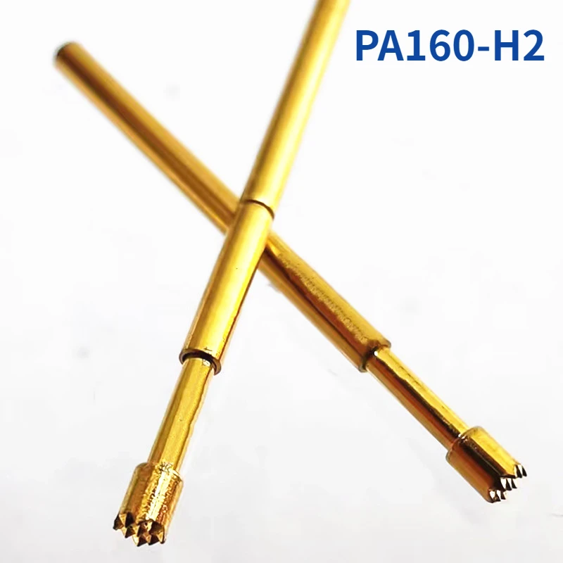 100PCS Gold-plated Spring Test Probe PA160-H2 Nine Claw Plum Blossom Head Needle Tube Outer Diameter 1.36MM PCB Pogo Pin