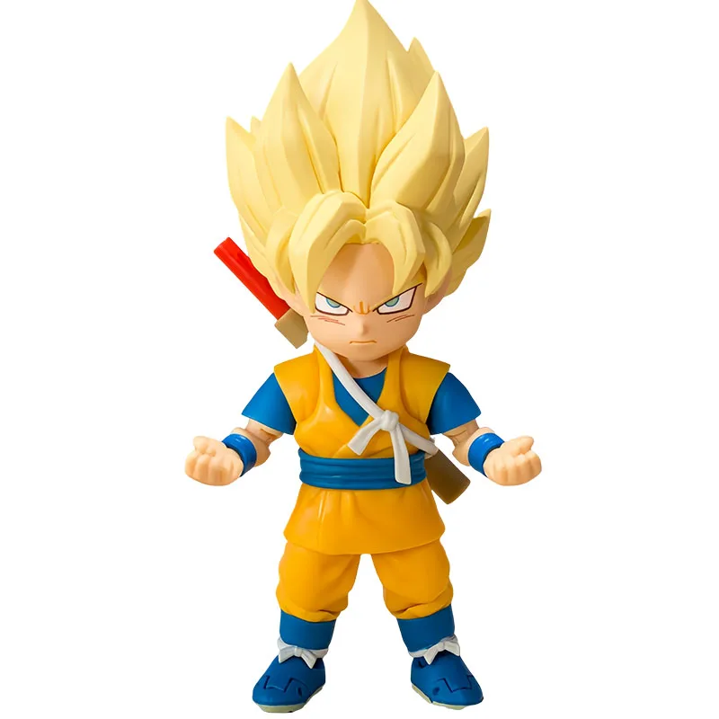 バンダイ本物の S.H.Figuarts アニメフィギュアキングゴマ & 超サイヤ人リトル悟空アクションフィギュアおもちゃ男の子子供ギフトグッズ