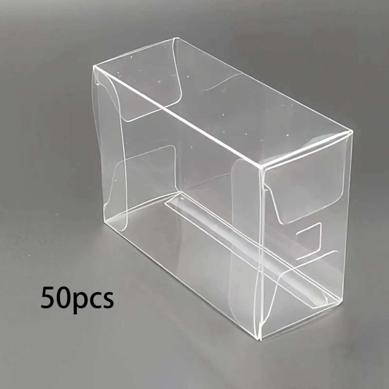 50 Stuks 1/64 Model Auto Vitrine Duidelijke Opbergdoos Draagbare Transparante Case voor Miniatuur Beeldjes Model Auto's