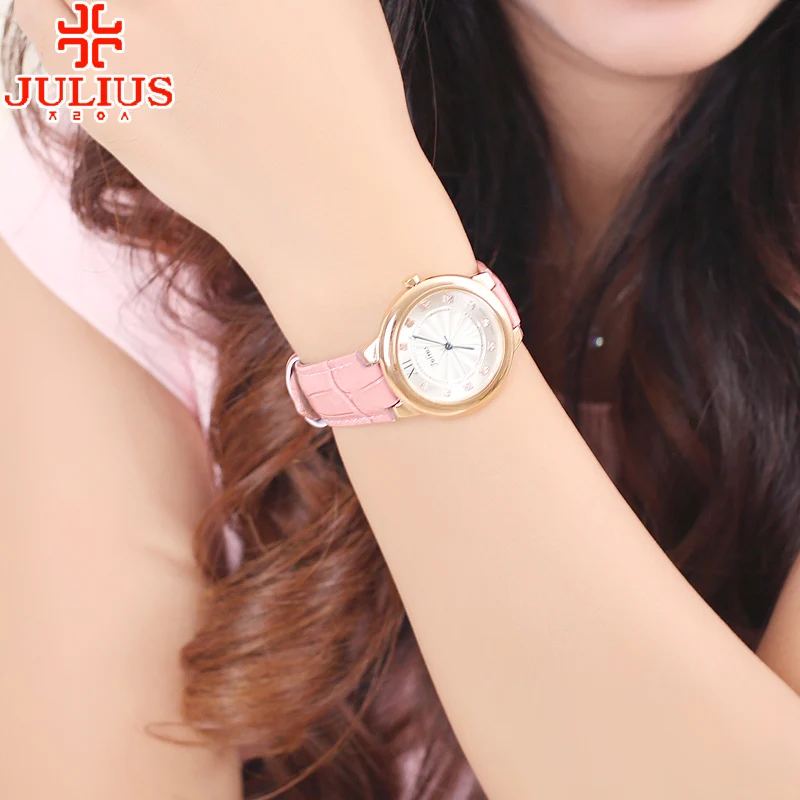 Final Sale Discount Julius Women\'s Watch Japan Quartz Real Leather Girl\'s Hours Fashion Clock No Box