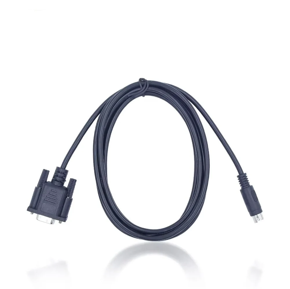 For Mitsubishi FX3U Series FX PLC Programming Cable RS232 to Round 8 Pin to Samkoon and RS232 HMI