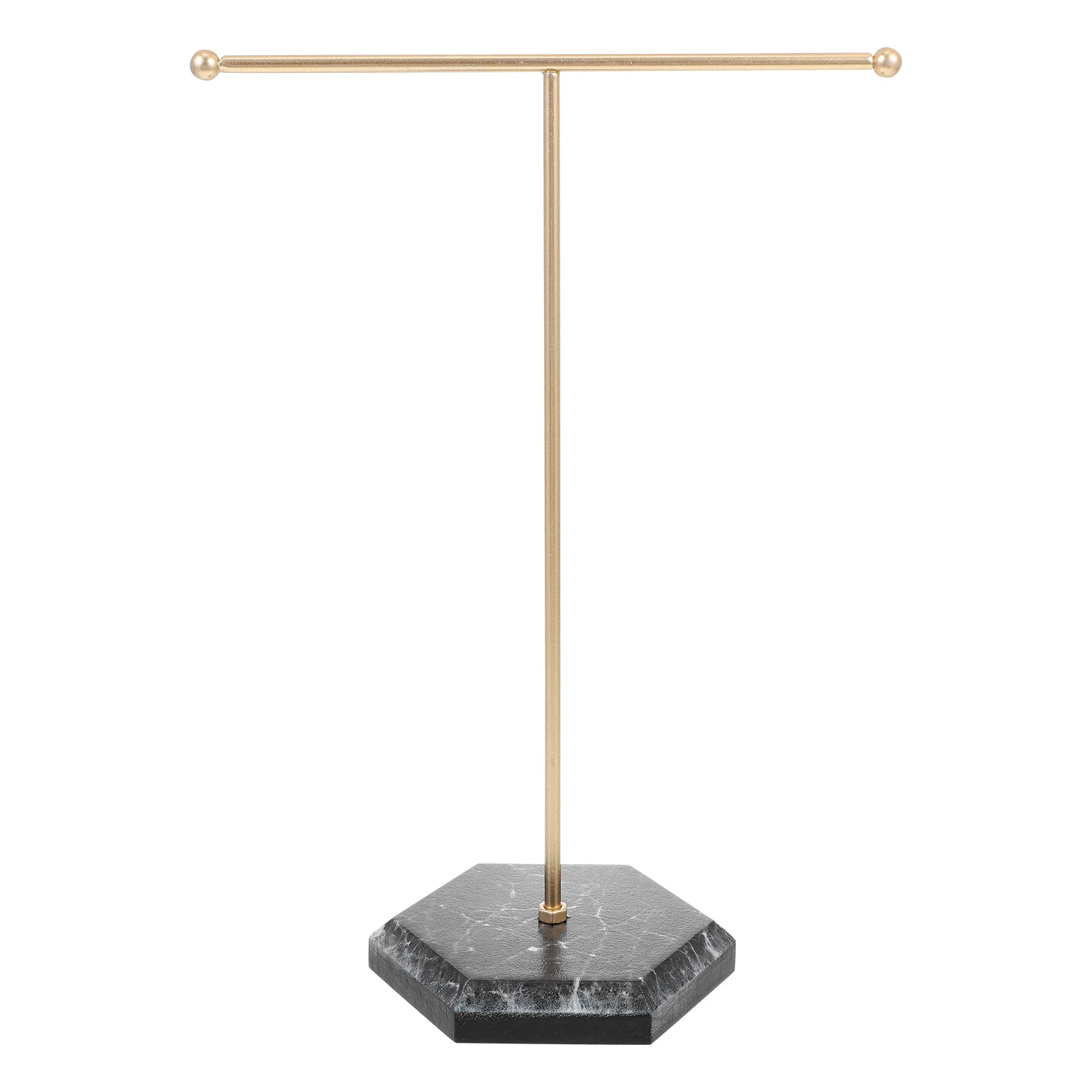 

T Bar Earring Display Stand Marble Base Jewelry Storage Rack Organizer for Bedroom Bathroom Store Decoration Jewelry Holder