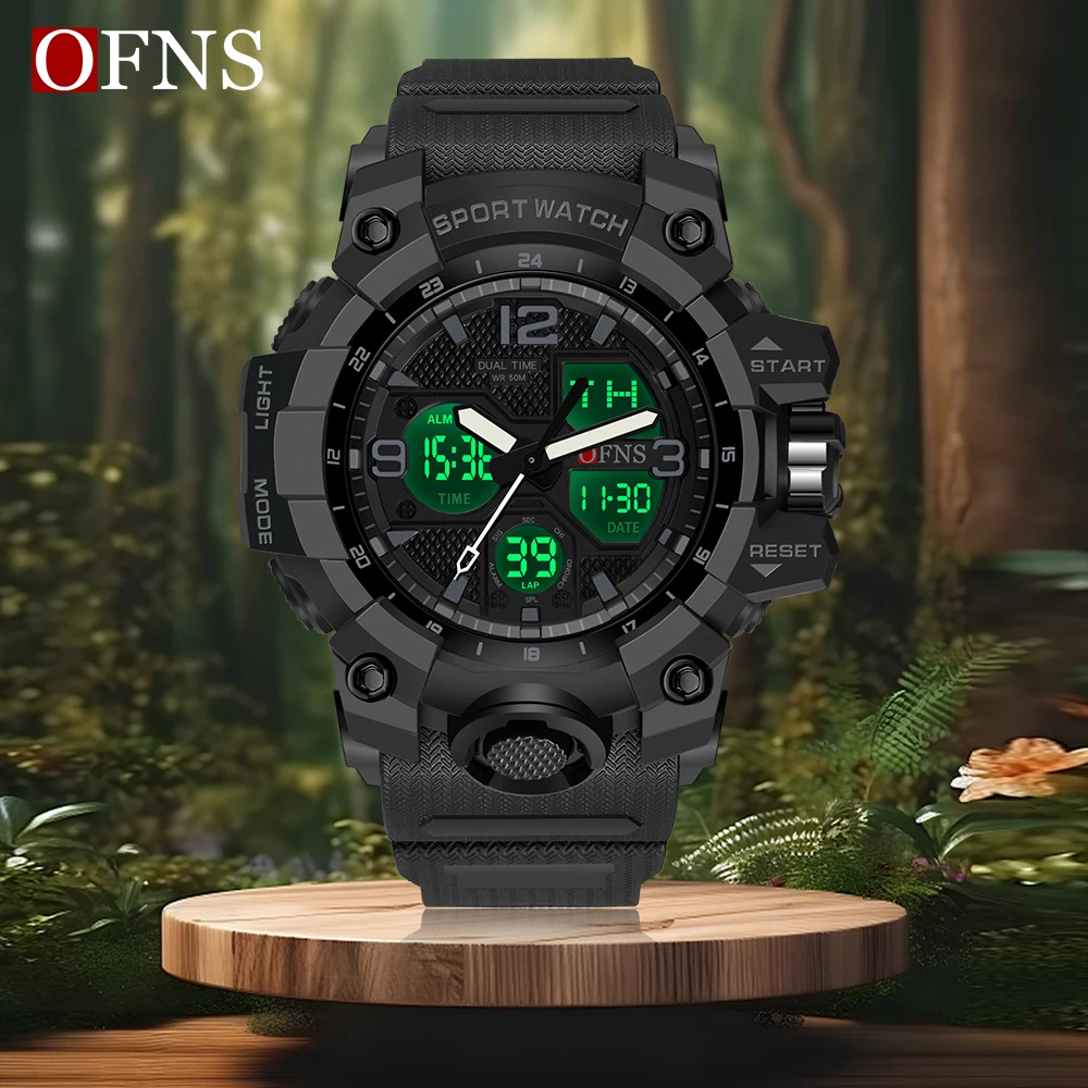 OFNS Top Brand G Style Sports Men\'s Watches Military Quartz Watch Man Waterproof LED Digital Wristwatch for Men Clock Relogio