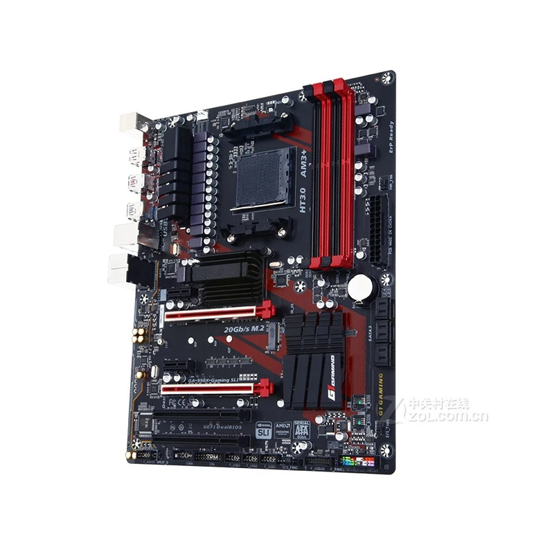 GA-990X-Gaming SLI 990X-Gaming Motherboards Soquete, AM3 + DDR3, 32GB para AMD, 990X, 990FX, Desktop Mainboard, SATA III, USB 3.0