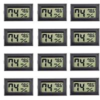 12 Pack Mini Small Digital Electronic Temperature Humidity Meters Gauge Indoor Thermometer Hygrometer LCD Display