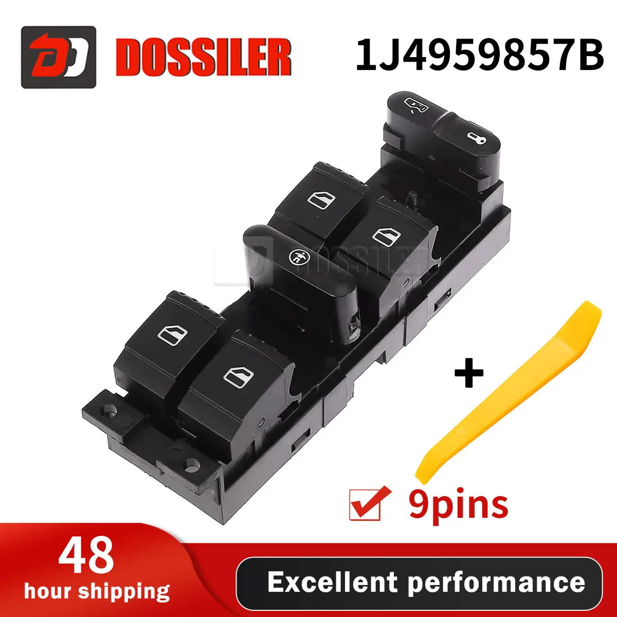 1J4959857B Dossiler For VW Golf Passat B5 Jetta Bora MK4 1998-2004 Electric Window Lock Switch Lifter Button Car Accessories