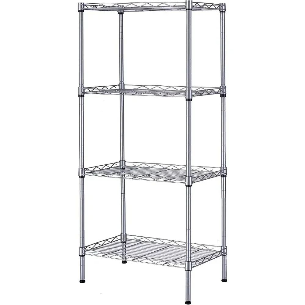 2023 New 4 Tier Shelf Adjustable Storage Shelf,350LBS Load Capacity,Metal Storage Rack