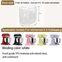 For KitchenAid4.5qt 5qt head up Chef's TPU Dust Cover; Clear Mixing and Kneading Machine Waterproof Oil-proof Protective Case