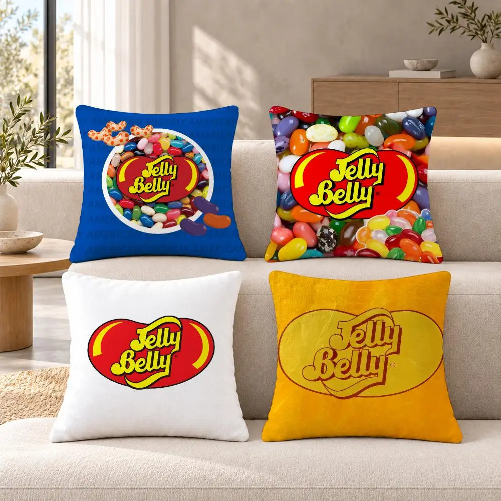 Food Candy J-Jelly Belly Cushion Cover Soft Short Plush Sofa Bedroom Den Car Dorm Decor Gifts