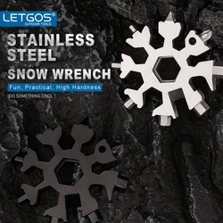 LETGOS Multifunctional snowflake wrench octagonal keychain EDC gadget Universal portable screwdriver stainless steel Hand Tools