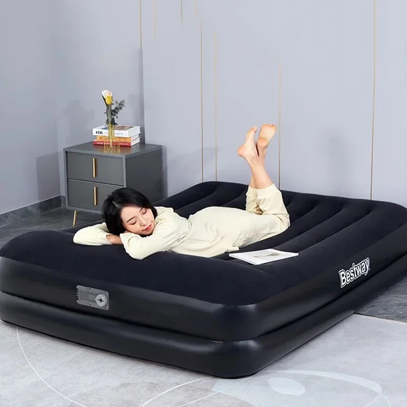 Cama moderna De lujo para ahorro De espacio, Tatami inflable De diseño para niñas, Tatami seguro para acampar, muebles De cuero para exteriores