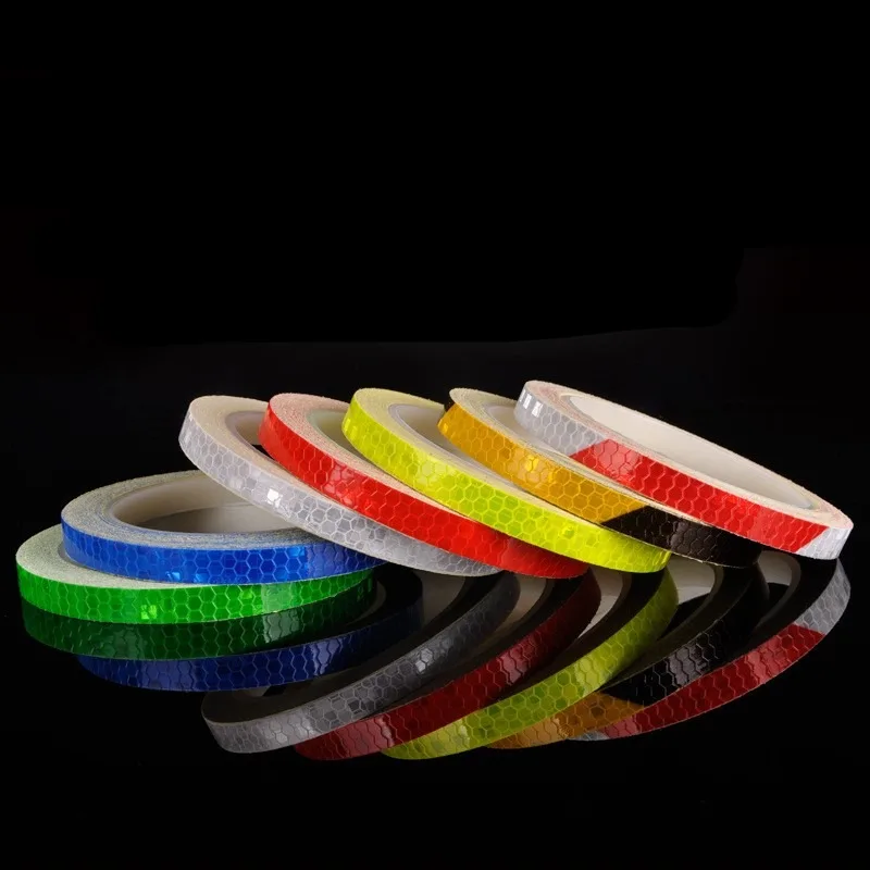 8m Reflective Sticker Motorcycle Rim Tape Reflective Wheel Sticker Decals for Night Car Helmet Waterproof Safety Warning Sticker