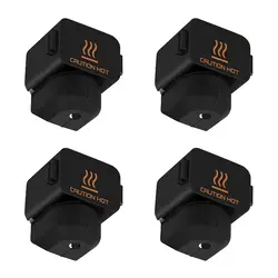 4PCS High Temperature Black Silicone Socks Cover for 3D Printer Bambu Lab A1/A1 Mini Protecting Extruder Heater Block and Nozzle