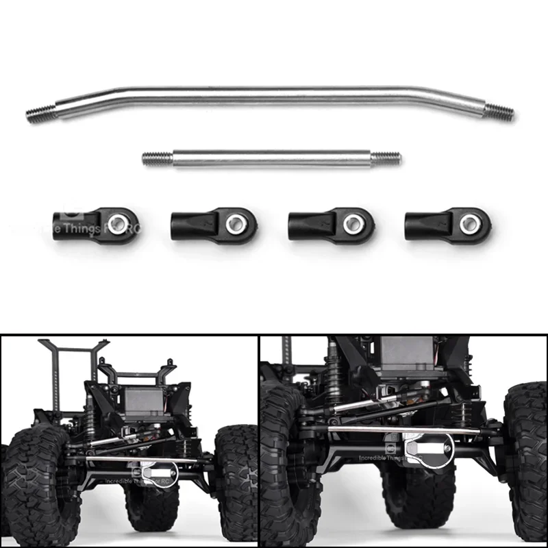 GRC Ackerman asta di sterzo in metallo in acciaio inossidabile per 1/10 RC Crawler Car Traxxas TRX4 Defender BRONCO CHEVROLET G500 parti fai da te