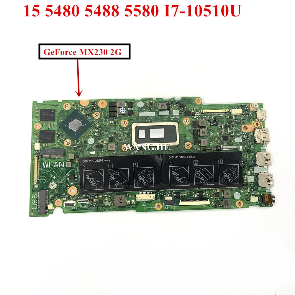 

17859-1 For Dell inspiron 5480 5580 Laptop Motherboard DDR4 CN-0J0N00 0DF62G 0V9037 GeForce MX230 2G GPU 100% Working
