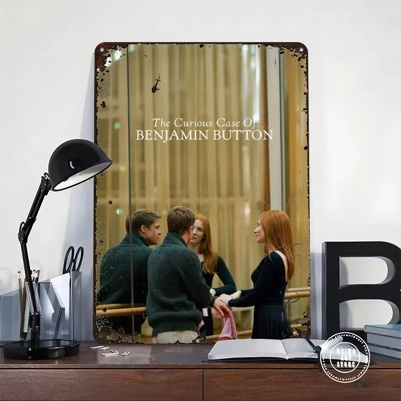 The Curious Case of Benjamin Button Poster Customized Vintage Metal Signs Wall Art Retro Tin Plaque for Gaming Room Decoration