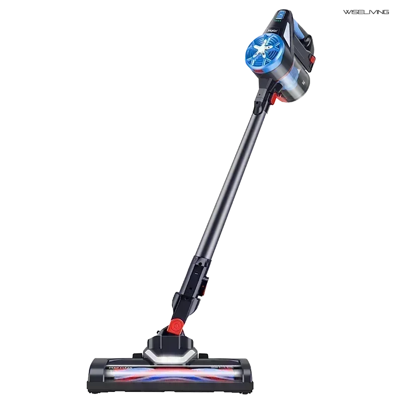 Powerful cordless handheld vacuum cleaner for home. Anti-tangle design. Doubles as an electric push-type car vacuum cleaner.