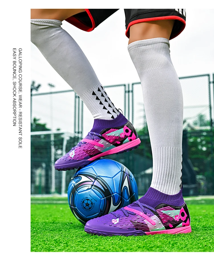 Neue Männer Fußball Schuhe Hochwertige Outdoor Hohe Knöchel Ultraleicht Indoor Fußball Stiefel Nicht-Slip Sport Schuhe Futsal Nicht-Slip – Detail 22