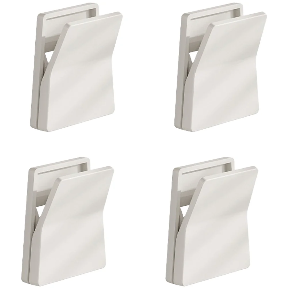 4pcs ABS Storage Clip Anti-slip Hook For Toothpaste Facial Cleanser And Dishwashing Glove Holder Bathroom Kitchen Organizer