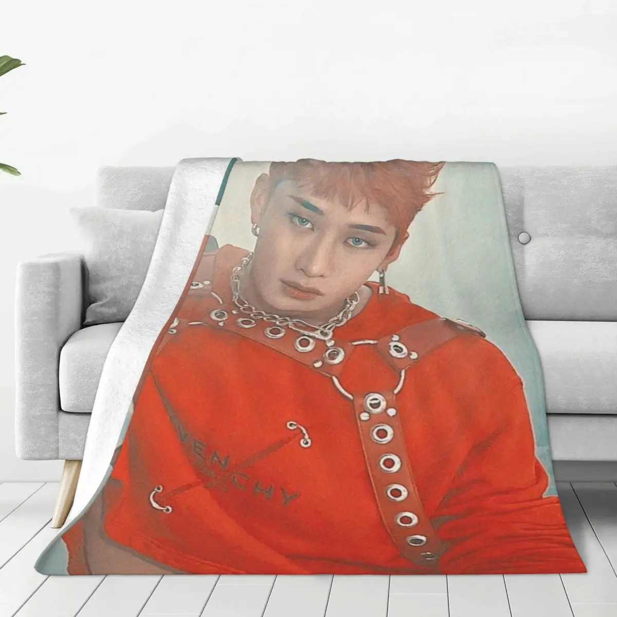 KPOP Bang Chan blankets Warm Flange blankets Soft and comfortable blanket picnic blanket birthday gift