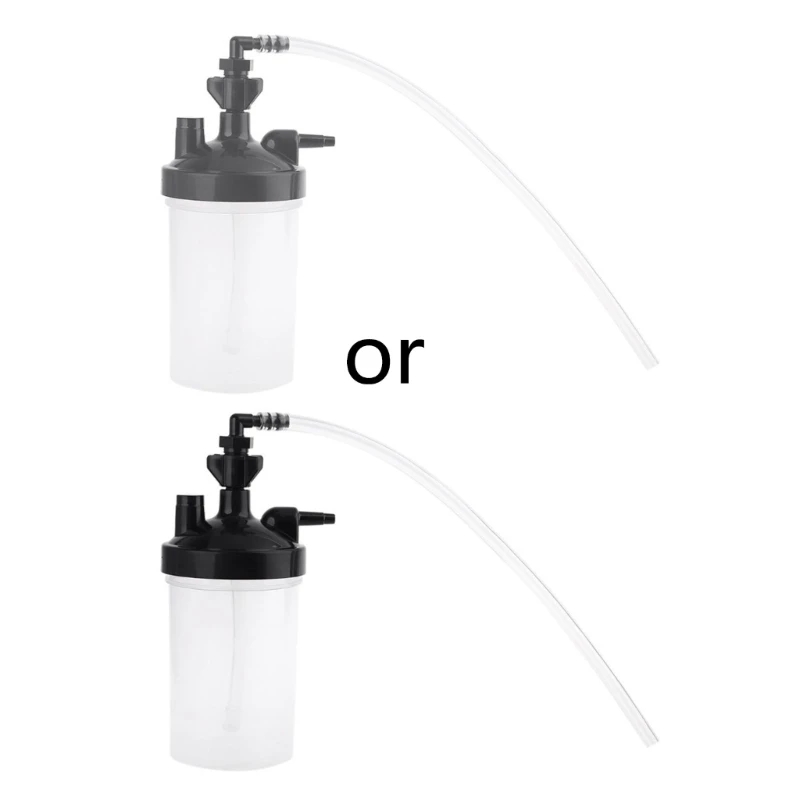 Oxygen Bubbler Bottle - Humidity for Oxygen Concentrator with Tubing Connector Elbow 12