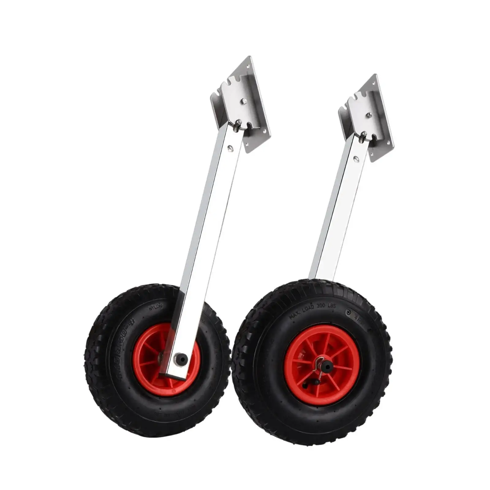 2 Pieces Transom Wheel No Bearing Folding Transom Wheel Easy to Install Inflatable Boat Wheels for Fishermen, Shoreline