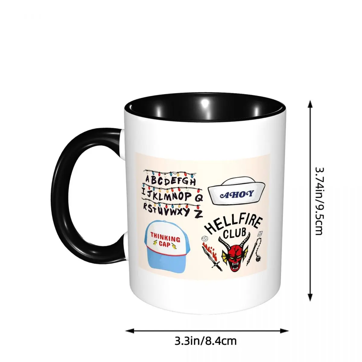 Stranger Sticker Mug Funny Ceramic Coffee Cups Tea Mugs Milk Cup Drinkware Gift for Friends