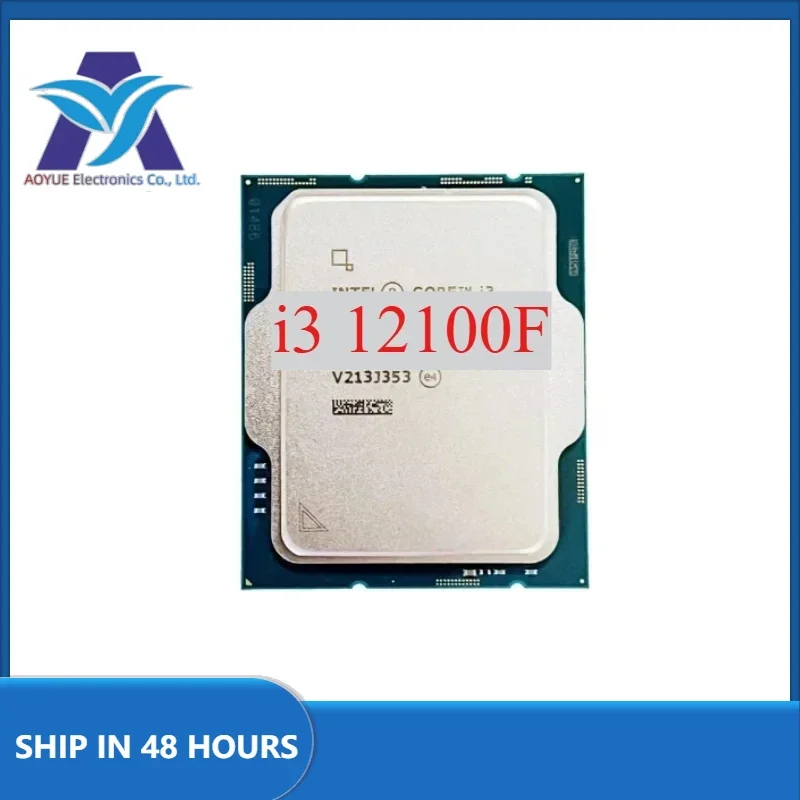 1pcs Perfect test Intel Core i3-12100F i3 12100F 3.3 GHz 4-core 8-thread CPU processor L3 = 12M 58W LGA 1700 No Fan