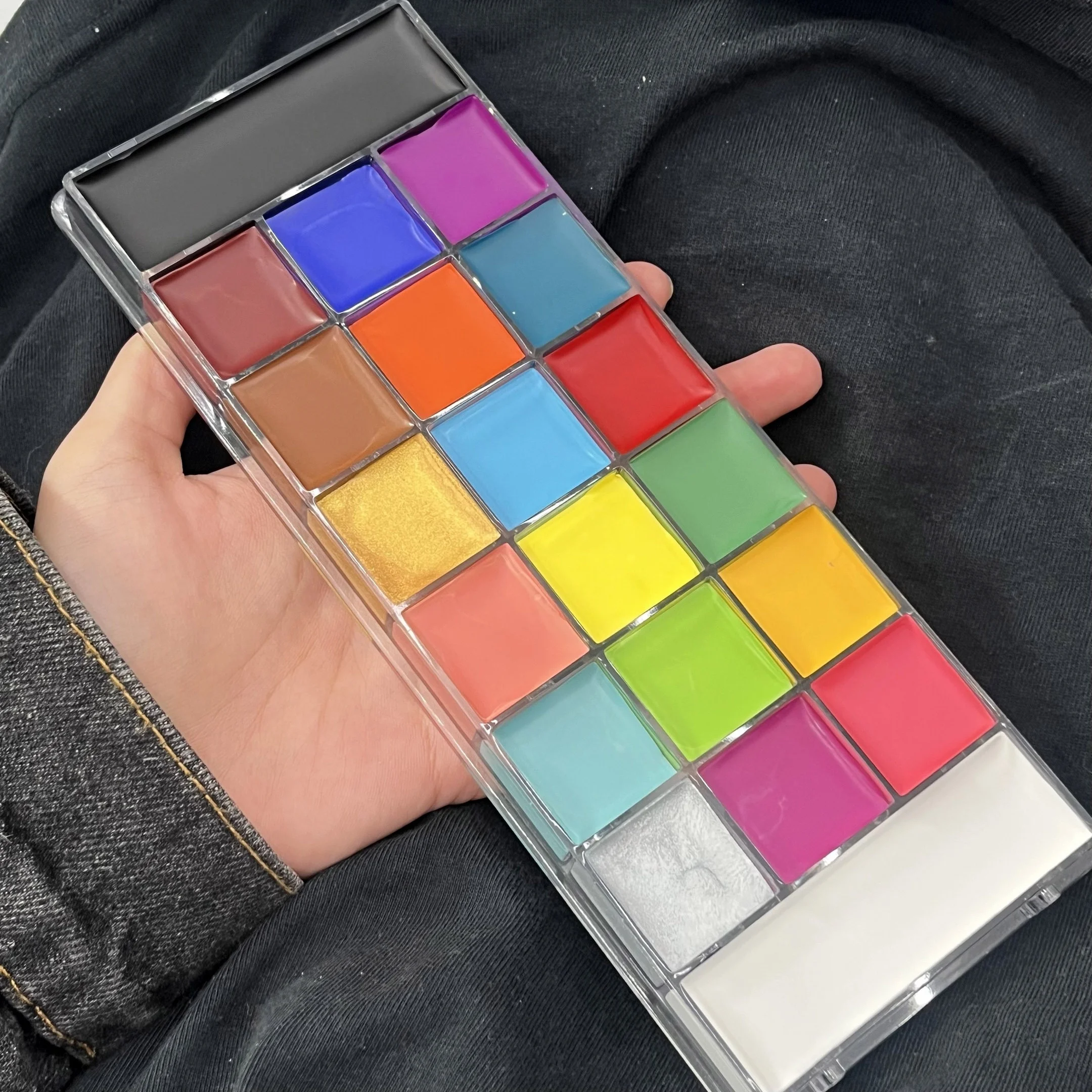 12/20 Colors Professional Face & Body Paint Palette ,Long Lasting, For Halloween SFX Special Effects & Cosplay Makeup