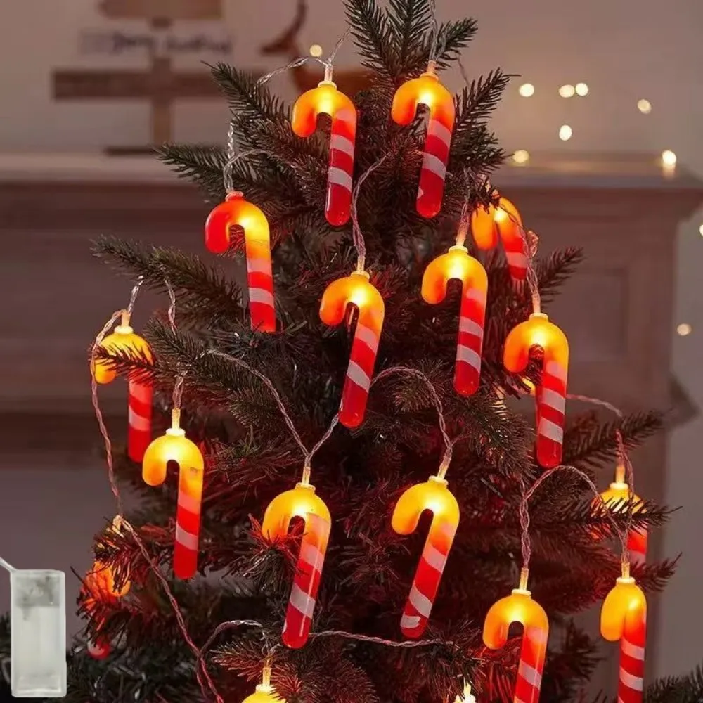 1.5M/3M Battery Powered Candy Cane Light String, Christmas Decoration LED Fairy Light, Indoor Courtyard Holiday Party Decoration