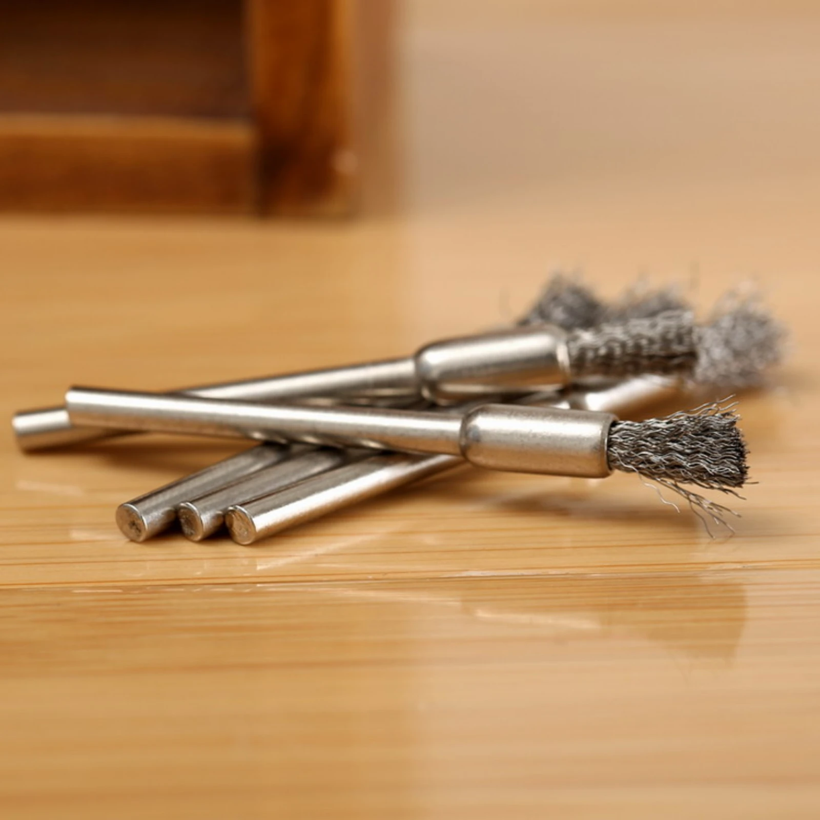 5x สแตนเลสสตีลลวดแปรงล้อขัดแปรง5มม.สำหรับ Dremel โรตารี่เครื่องมือแปรงขัด Dremel อุปกรณ์เสริมสำหรับเจาะ