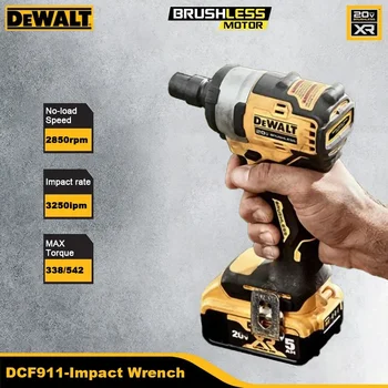 Dewalt DCF911 Cordless Impact Wrench Rechargeable High Torque 338/542Nm (Reverse) 2850rpm 3250ipm Universal 20v & 18v Battery