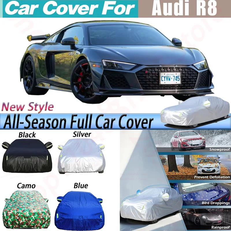 

Auto Cover Outdoor Sun Snow Rain Scratch Prevent Dustproof Car Cover For Audi R8 2006-2026 Waterproof Car Covers