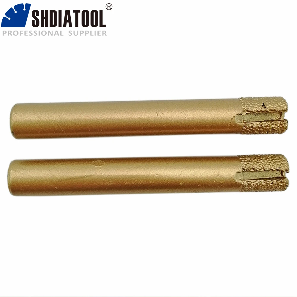 SHDIATOOL – cylindre à extrémité plate, 2 pièces 8/10mm x 60mm, mèches/outil de gravure sur pierre, outils de sculpture sur pierre, fraises