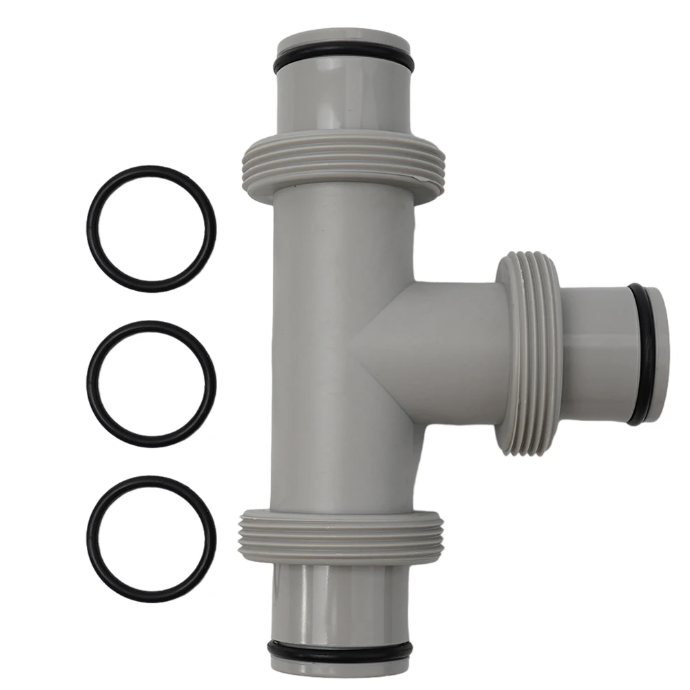 Replacement Hose Adapter for Intex 1.5in Tee T-Joint Pool Part Dual Split Parts Hose Valve Pool Pumps Rubber O-rings T-connector