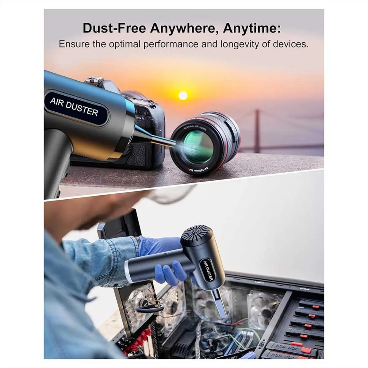 【新製品-a99z】hdディスプレイ搭載の圧縮空気ブロワー、充電式で持ち運び可能なクリーニングキット（コンピューター、ノートパソコン、家庭用）