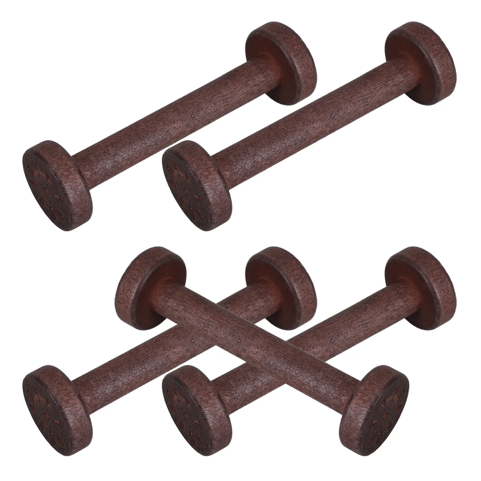 5Pcs Vintage Wooden Spools for Crafts Natural Unfinished Rustic Thread Bobbins Hand-Polished Yarn Cord Elastic Jewelry Chain view 3