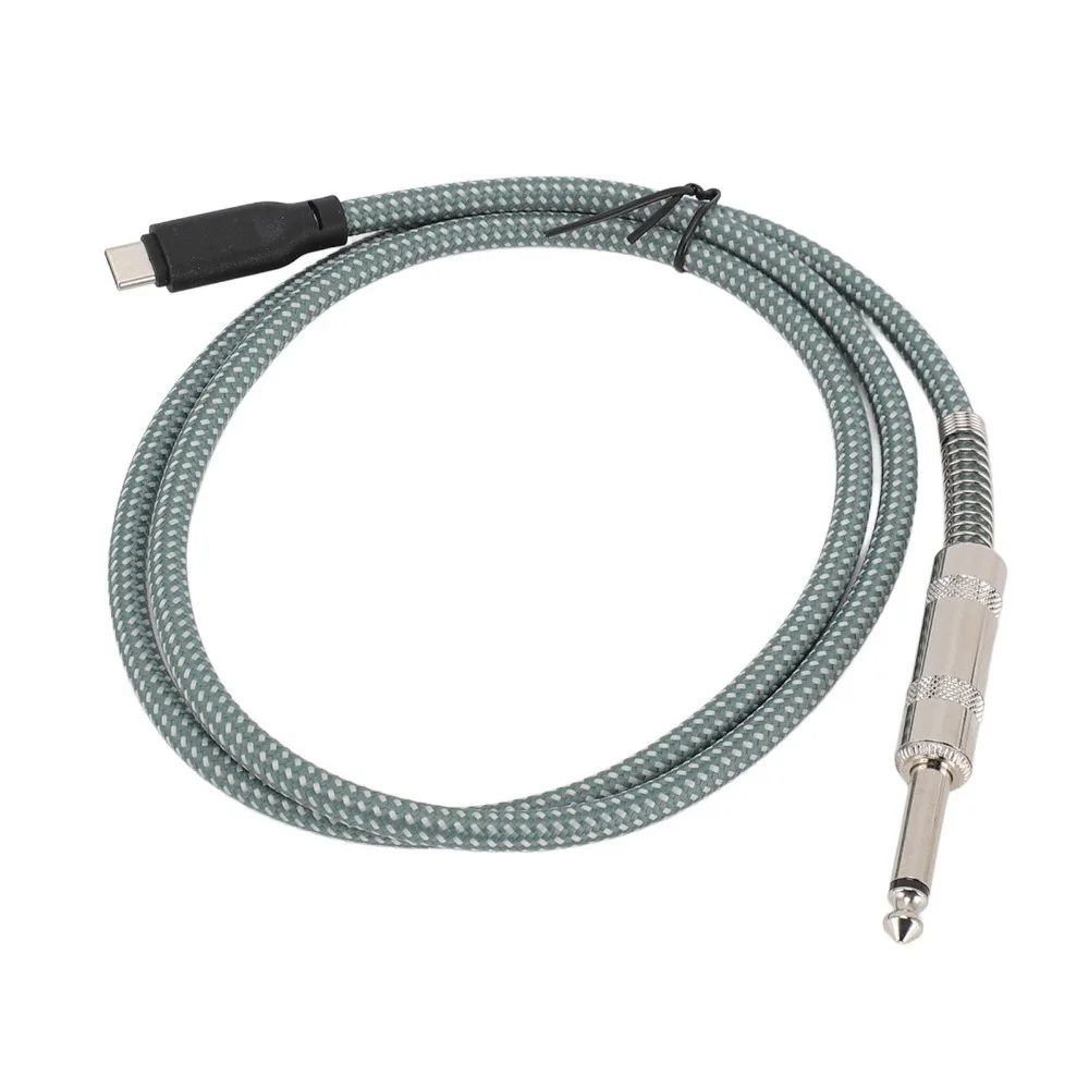 Male To Male 1/4 Inch To USB C Cable Plug and Play Gold Plated Guitar Recording Cord Flexible for Google Pixel 4XL for Galaxy