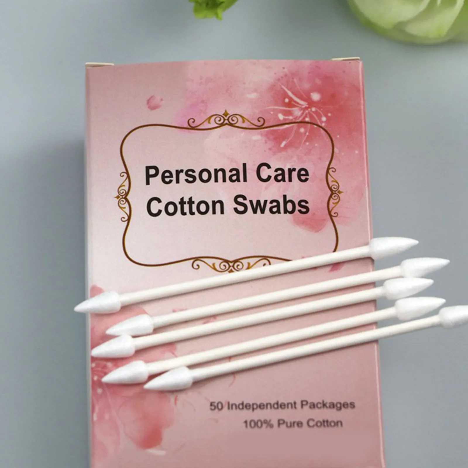 150Pcs Cotton Swabs with Natural Cotton Tips and Eco-Friendly Wooden Sticks for Face Body Cleaning Makeup Removal Travel Hygiene
