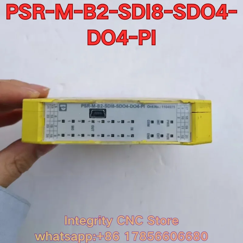 Second-hand PSR-M-B2-SDI8-SDO4-DO4-PI PLC module 1104975 functional test is normal