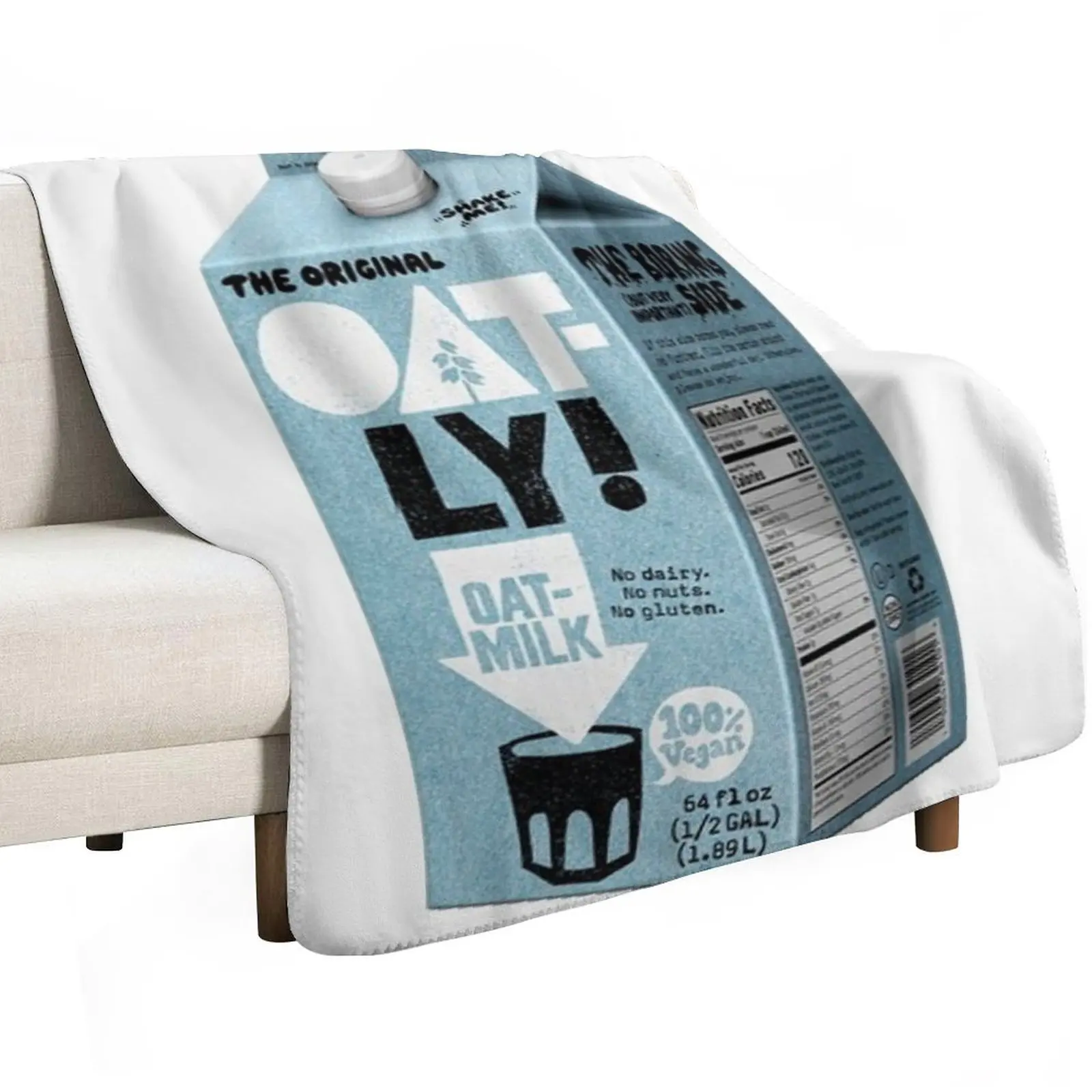 Vegan Oat Milk Throw Blanket Winter beds Bed covers anime decorative bed plaid Decoratives Blankets