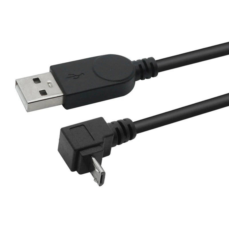 USB ذكر إلى مايكرو ذكر حتى أسفل اليسار الأيمن بزاوية 90 درجة كابل للكاميرا MP4 اللوحي