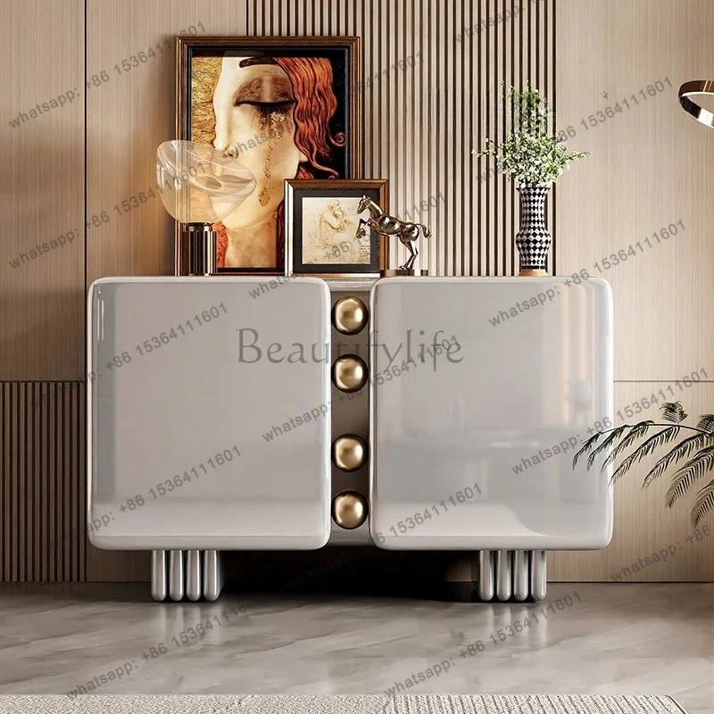 

light luxury solid wood dining side cabinet modern foyer partition minimalist dining side cabinet bedroom bedside cabinet