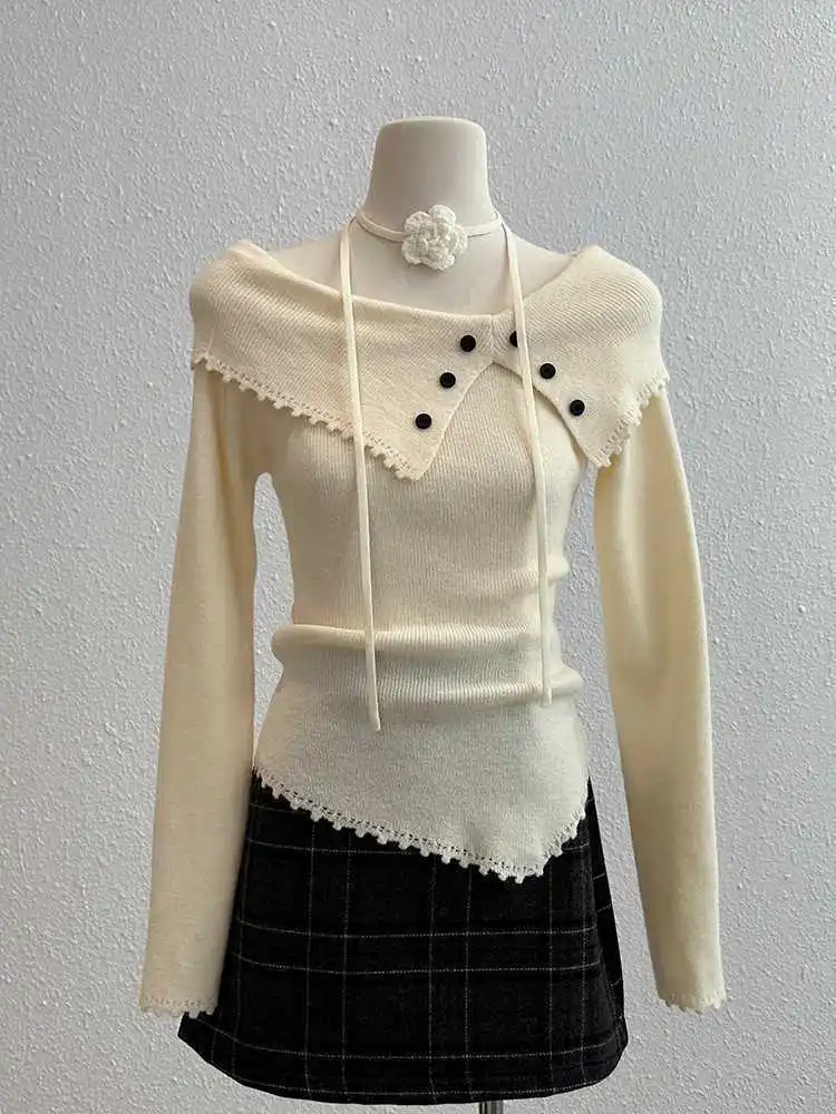 

Sweaters Jumpers Pullovers Woman Rock Abstract Contrast Design Longline Christmas Holiday Winter Festival Cozy Punk Gift Fair BF